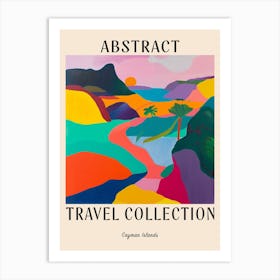 Abstract Travel Collection Poster Cayman Islands 1 Art Print