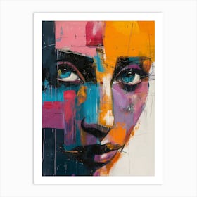 Abstract Of A Woman'S Face Art Print