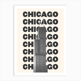 Chicago Tower Black & White Art Print