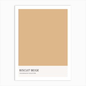 Biscuit Beige Colour Block Poster Art Print