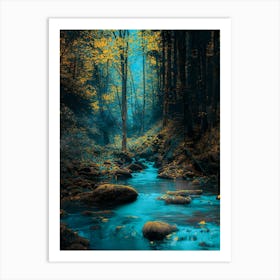 River In The Forest Art Print