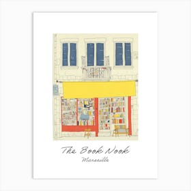 Marseille The Book Nook Pastel Colours 2 Poster Art Print