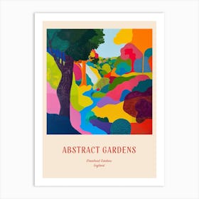 Colourful Gardens Stourhead Gardens United Kingdom 2 Red Poster Art Print