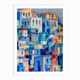 Port Of Tangier Morocco Abstract Block harbour Art Print
