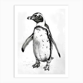 King Penguin Staring Curiously 3 Art Print