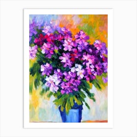 Phlox Floral Abstract Block Colour 1 Flower Art Print