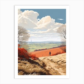 The Cotswold Way England 6 Hiking Trail Landscape Art Print