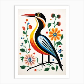 Scandinavian Bird Illustration Cormorant 3 Art Print