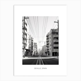 Poster Of Tel Aviv, Israel, Photography In Black And White 4 Art Print
