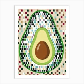 Avocado Mosaic Art 2 Art Print