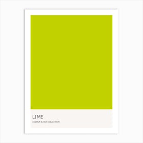 Lime Colour Block Poster Art Print