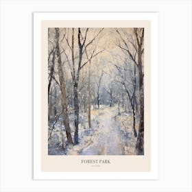 Winter City Park Poster Forest Park St Louis 4 Art Print