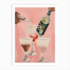 Watercolor Cocktails Art Print