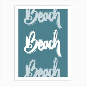 Beach Calligraphy Art Print