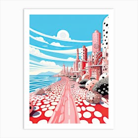 Viareggio, Italy, Illustration In The Style Of Pop Art 2 Art Print