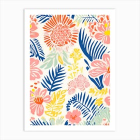 Fiji, Inspired Travel Pattern 1 Art Print