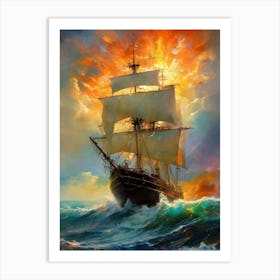 Barco a Velas Art Print