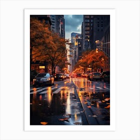 New York City At night Art Print