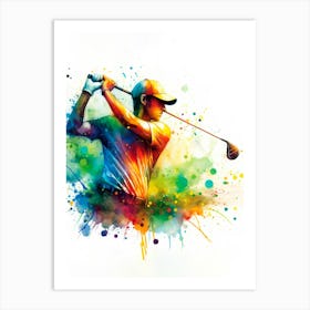 Golfer Canvas Print Art Print