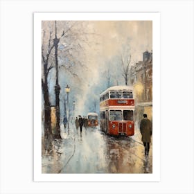 Vintage Winter Painting London England 4 Art Print