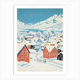 Winter Snow Zurich   Switzerland Snow Illustration Art Print