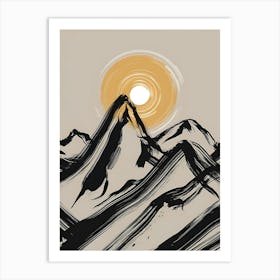 Sunrise In The Mountains 6 Art Print