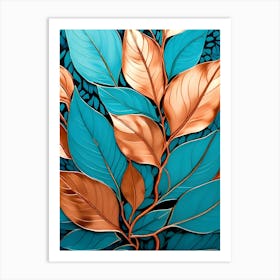 Copper Leaf Painting Art Print