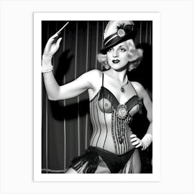 1920's Burlesque Dancer ~Reimagined 93 Art Print