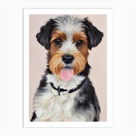 Dandie Dinmont 2 Terrier Watercolour Dog Art Print