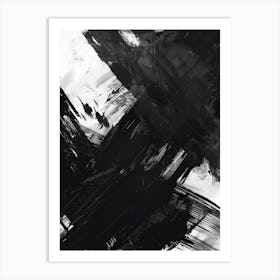 Abstract Black And White Painting 9 Art Print