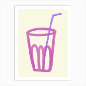Drink With Straw Art Print