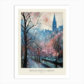 Winter City Park Poster Princes Street Gardens Edinburgh Scotland 4 Art Print