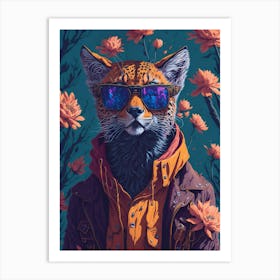 Cheetah In Sunglasses Pop Art Print