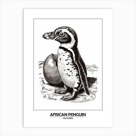 Penguin Hatching Poster 2 Art Print