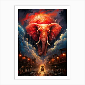 Elephant In The Sky 1 Art Print