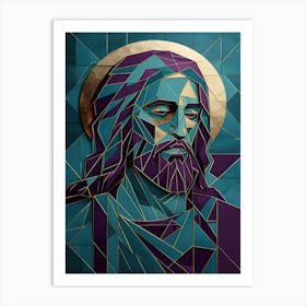 Geometric Jesus Art Print