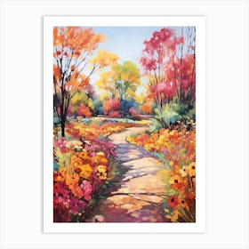 Autumn Gardens Painting Lewis Ginter Botanical Garden Usa 2 Art Print