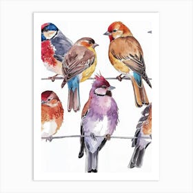 Birds On A Wire Art Print