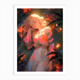 Dreaming Girl Art Print