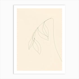 Leaf Line Art Poster