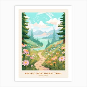 Pacific Northwest Trail Usa 2 Hike Poster Art Print
