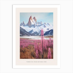 Dreamy Winter National Park Poster  Torres Del Paine National Park Argentina 4 Art Print