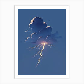 Lightning Cloud Art Print