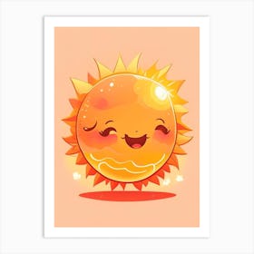 Solar Flare Kawaii Kids Space Art Print