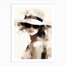 Woman In A Hat 42 Art Print