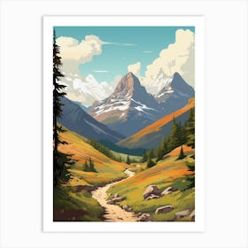Eiger Trail Switzerland 2 Vintage Travel Illustration Art Print