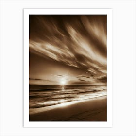 Sunset At The Beach 614 Art Print