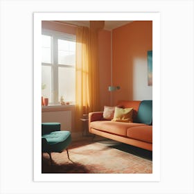 Orange Living Room-Reimagined Art Print