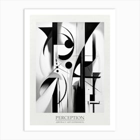 Perception Abstract Black And White 4 Poster Art Print