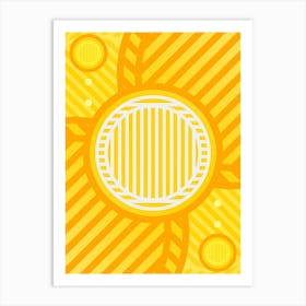 Geometric Abstract Glyph in Happy Yellow and Orange n.0041 Art Print